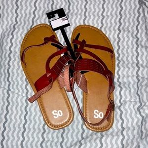 Brown size 9 never worn SO sandals